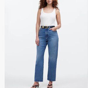 Madewell The Petite Curvy '90s Straight Crop Jean in Hazeldell Wash NWT